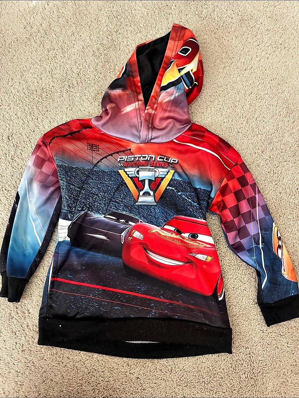 Disney Cars Pullover Hoodie Red & Black